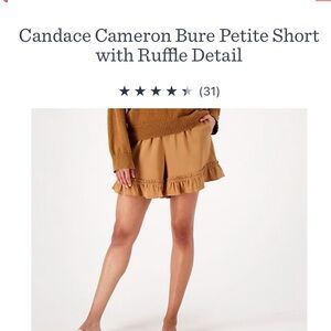 Candace Cameron Bure Ruffle Detail Shorts